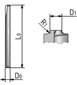 Konische Fräser für Stanz-Rill-Platten und Pertinax