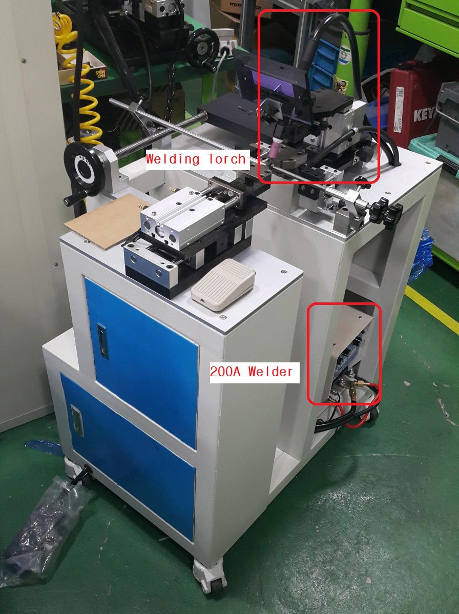 semiautomatic welding aid for steel rules cutting rules from 8 to 100 mm